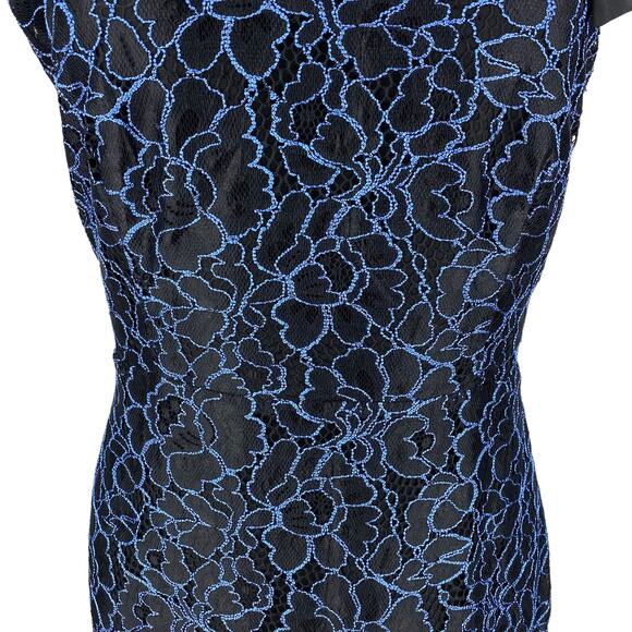 NWT IMNYC Isaac Mizrahi Floral Lace Detail V Neckline Bow Sheath Dress Sz 6 - Picture 3 of 6